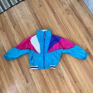 Vintage 90s Color Block Ski Jacket / Wind Breaker